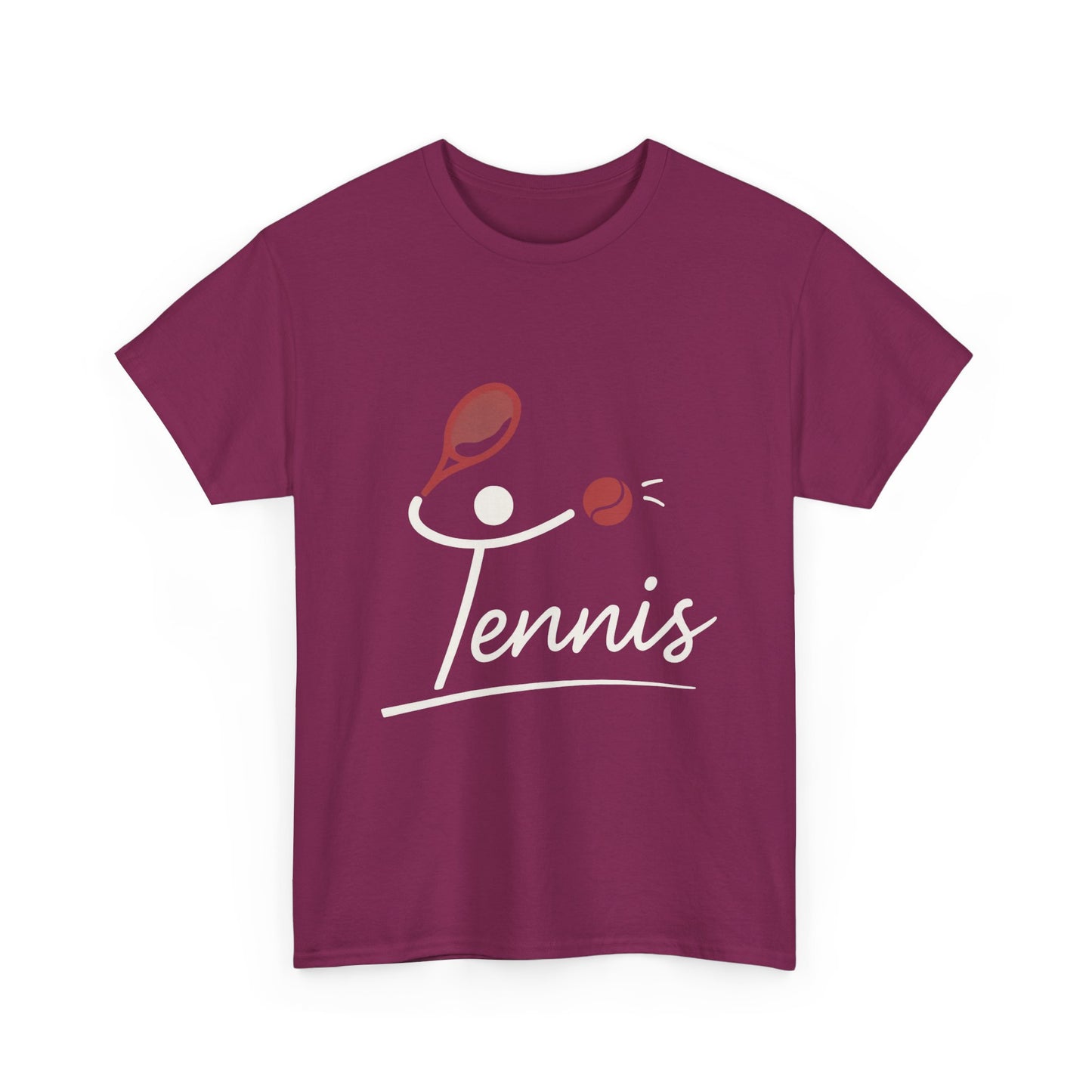 Womens Heavy Cotton Tee, Womens Tennis Graphic T-Shirt, Cute Sports Tee, Funny Workout Gym Top for Women