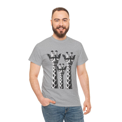 Cool Giraffes Unisex Tee, Fun Gift for Animal Lovers, Nature Enthusiasts, Safari Wildlife Lover Shirt