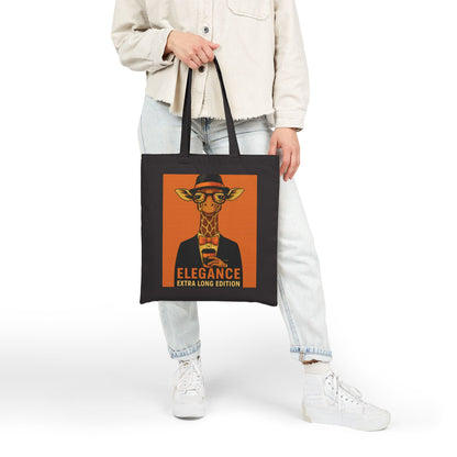 Elegant Giraffe Canvas Tote Bag, Eco-Friendly Fashion, Reusable Shopping, Gift for Animal Lovers, Unique Design, Stylish Carry-All