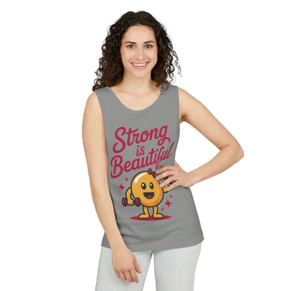 Strong is Beautiful Womens Tank Top, Cute Fitness and Gym Motivation Shirt, Workout Shirt, Exercise Top, Gift for Her, Summer Activewear