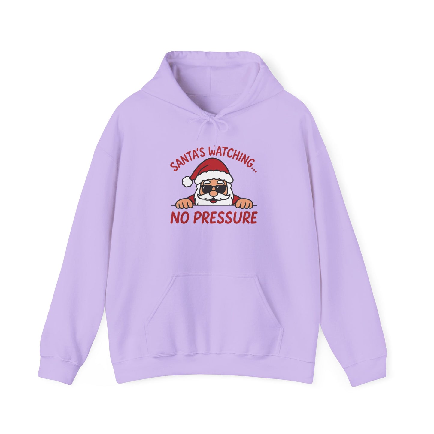 Sant's Watching No Pressure Women's Christmas Hoodie, Funny Holiday Sweatshirt