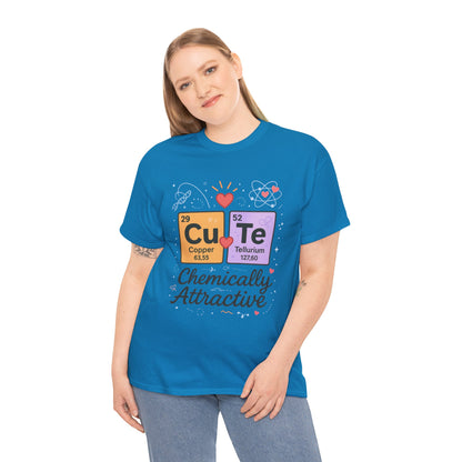 Cute Science T-Shirt for Women, Chemically Attractive Periodic Table Tee, Funny Nerdy Gift for Her, Chemistry Lover Gift, Science Apparel