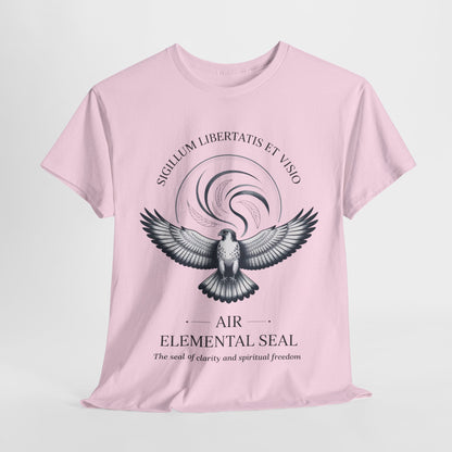 Air Elemental Seal Unisex Cotton Tee, Clarity & Spiritual Freedom Symbol Tee, Unisex Elemental Shirt, Vision Totem Gift, Spiritual Gift