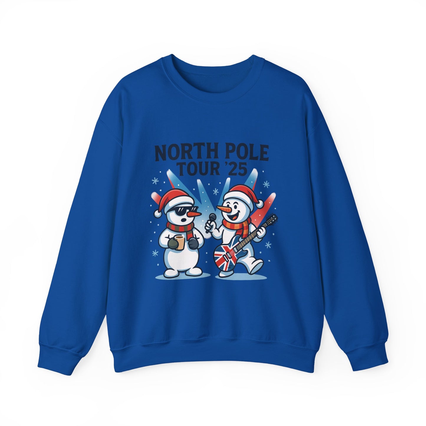 North Pole Tour 25 Men's Christmas Sweatshirt, Funny Rock Band Holiday Jumper