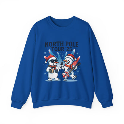 North Pole Tour 25 Men's Christmas Sweatshirt, Funny Rock Band Holiday Jumper