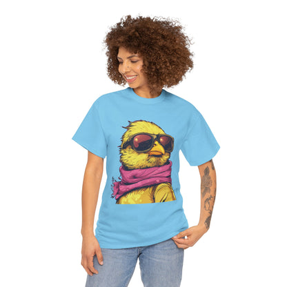 Chic Cool Chick T-Shirt, Unisex Heavy Tee, Funny Animal Tee, Trend Chick Graphic T-Shirt Gift