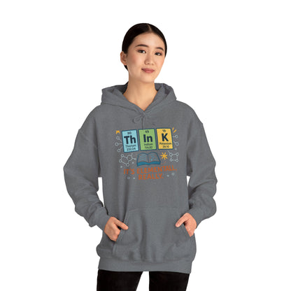 Think Hoodie for Women, Funny Chemistry Hoodie, Element of Humor Science Sweatshirt, Nerdy Gift for Her, Gift for Students, Science Lovers