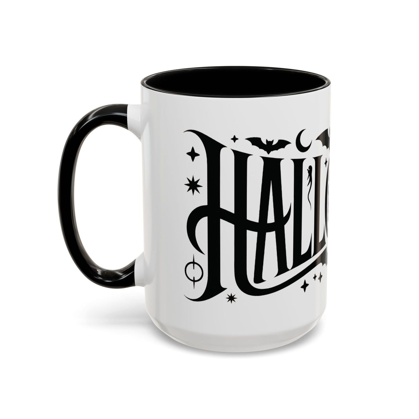 Gothic Halloween Mug, Vintage Typography Coffee Cup, Retro Spooky Aesthetic Gift, Minimal Witchy Academia Drinkware, Coffee Mug (11, 15oz)