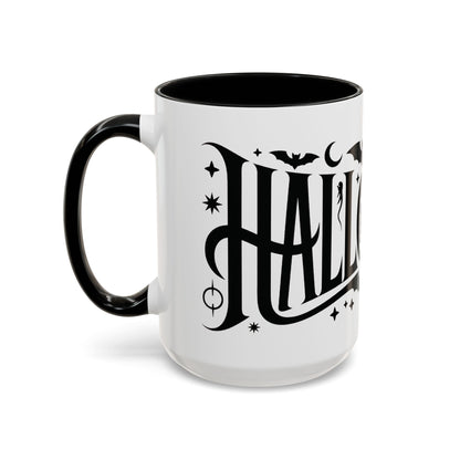 Gothic Halloween Mug, Vintage Typography Coffee Cup, Retro Spooky Aesthetic Gift, Minimal Witchy Academia Drinkware, Coffee Mug (11, 15oz)