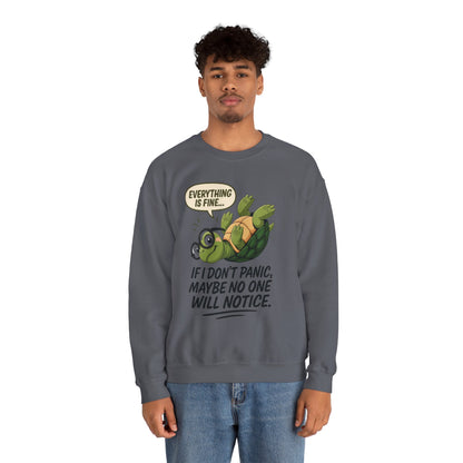Casual Humor Unisex Sweatshirt, Perfect Gift for Anxiety Relief, Social Anxiety Joke, Quirky Graphic Sweatshirt, Introvert Humor Gift