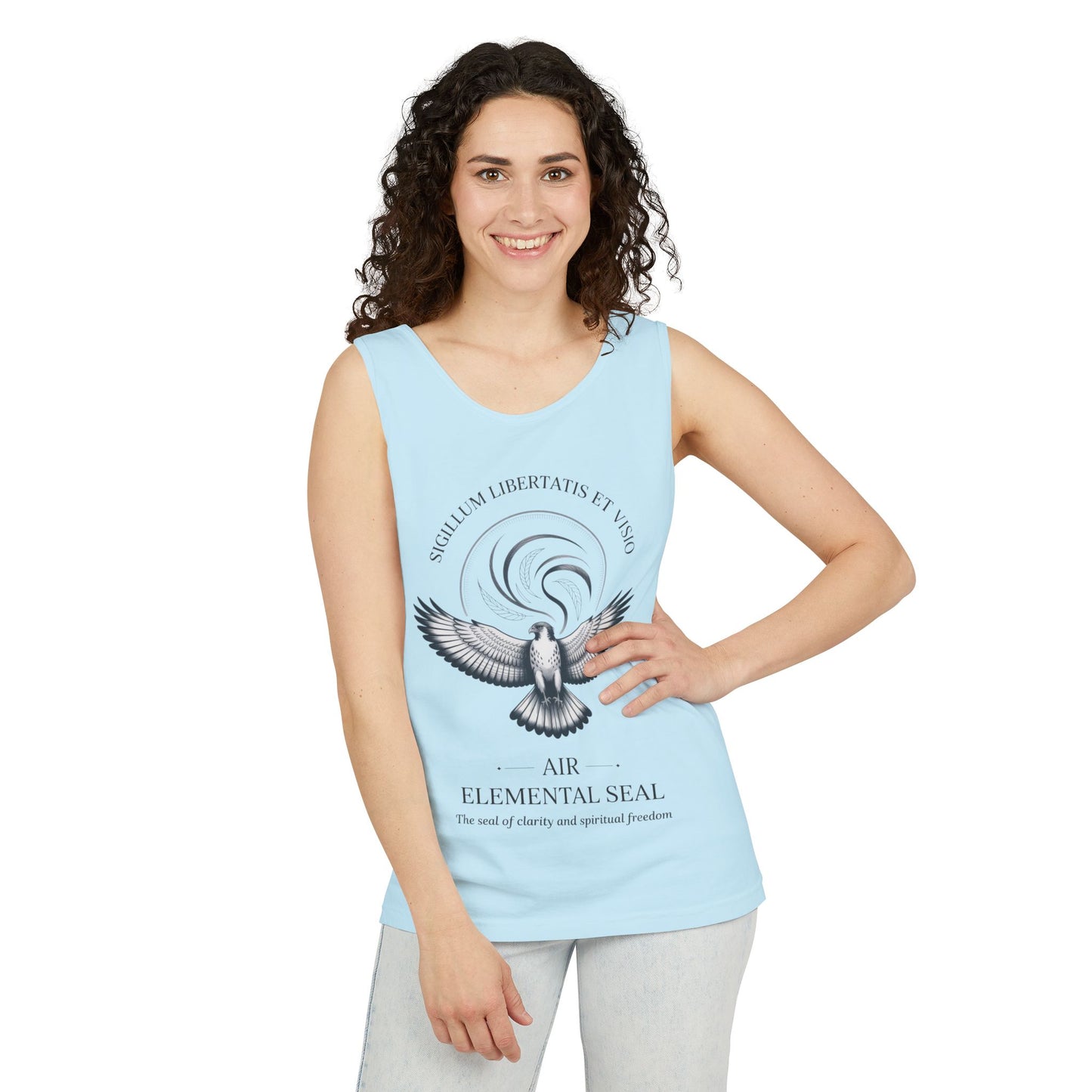 Air Elemental Seal Tank Top, Clarity & Spiritual Freedom Symbol Tee, Unisex Elemental Shirt, Vision Totem Gift, Spiritual Gift