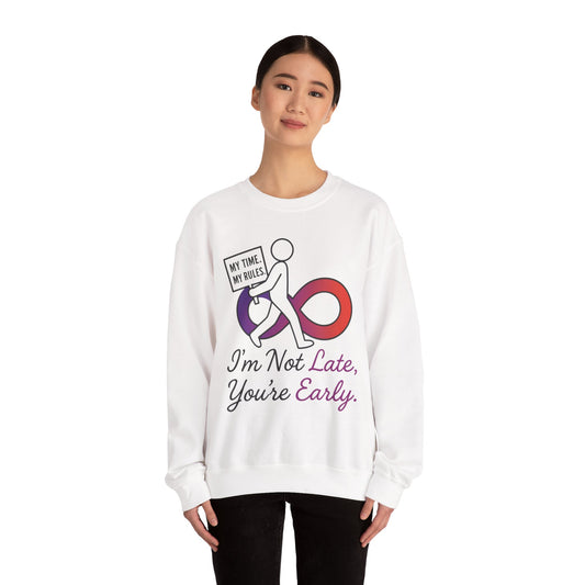 My Time, My Rules Funny Crewneck Sweatshirt, Womens Pullover, Gift for Her, Birthdays, Humor Clothing, Casual Style