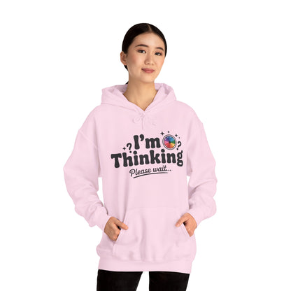 Playful Thinking Womens Hooded Sweatshirt, Womens Hoodie, Brainstorming Buddy, Thoughtful Gift, Cute Geeky Gift for Introverts, Programmers