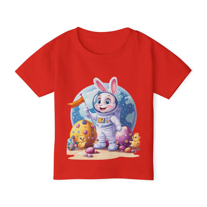 Kids Easter Astronaut Bunny T-Shirt, Space Bunny with Eggs, Galaxy Adventure Tee, Cute Bunny Gift for Boys and Girls, Easter Gift Toddler