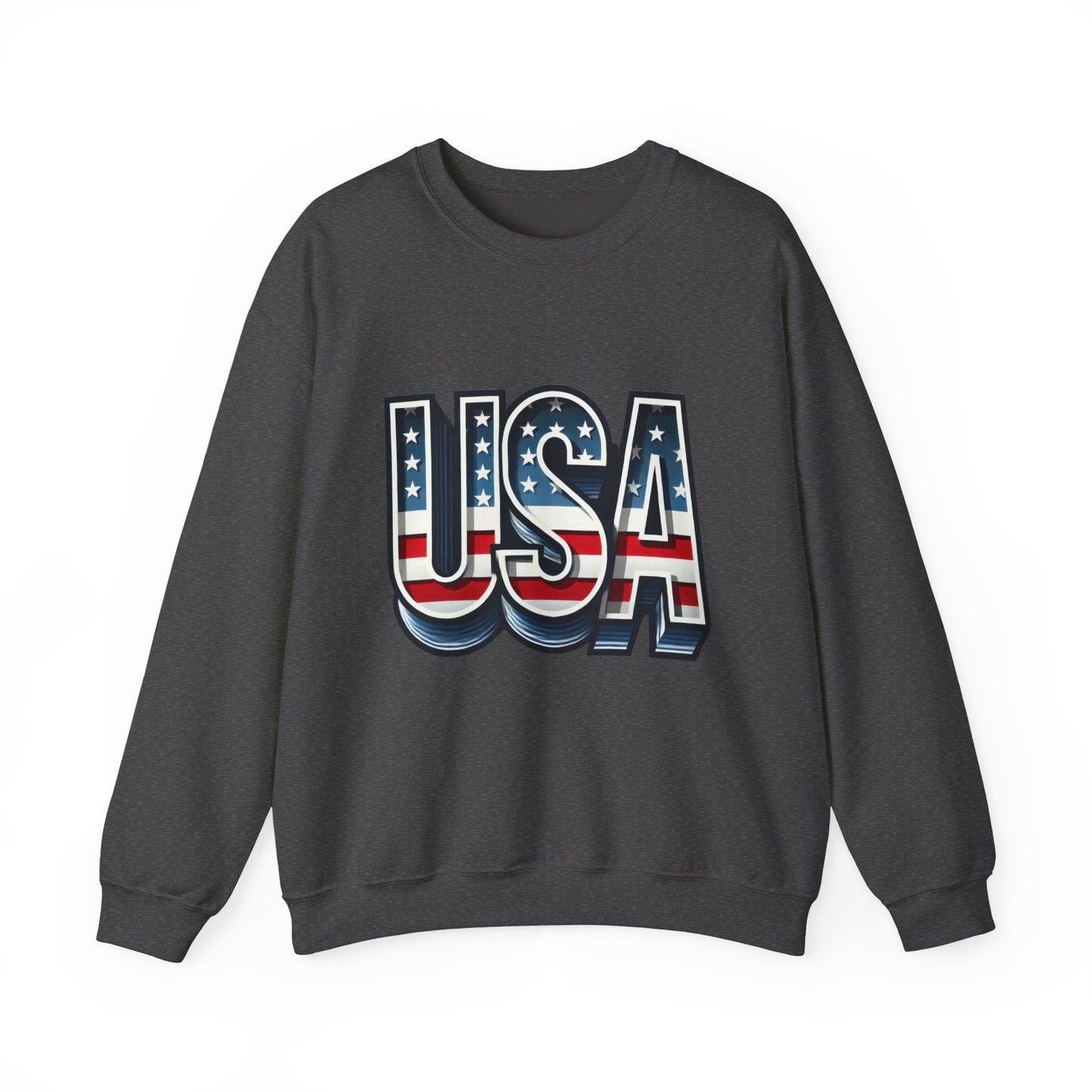 USA Patriotic Crewneck Sweatshirt for All Seasons, Cozy Sweatshirt for Independence Day, Casual Wear, Gift for Friends and Family