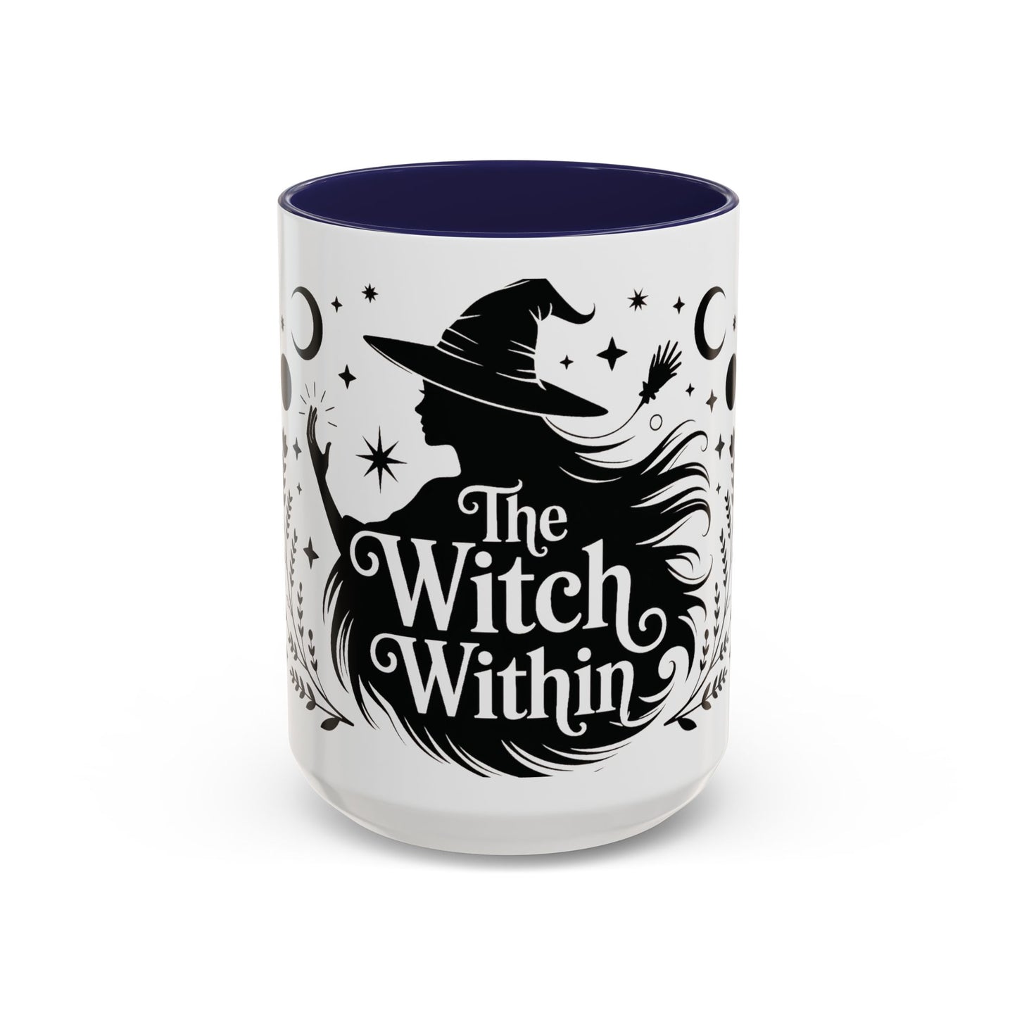 The Witch Within Mug, Minimalist Witchy Coffee Cup, Celestial Feminine Power Gift, Spiritual Boho Halloween Drinkware, Coffee Mug (11, 15oz)