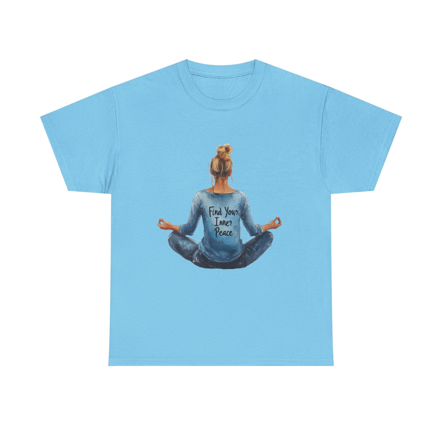 Find Your Inner Peace Unisex Heavy Cotton Tee, Motivational Shirt, Meditation Apparel, Relaxation Gift, Casual Wear, Mindfulness Tee