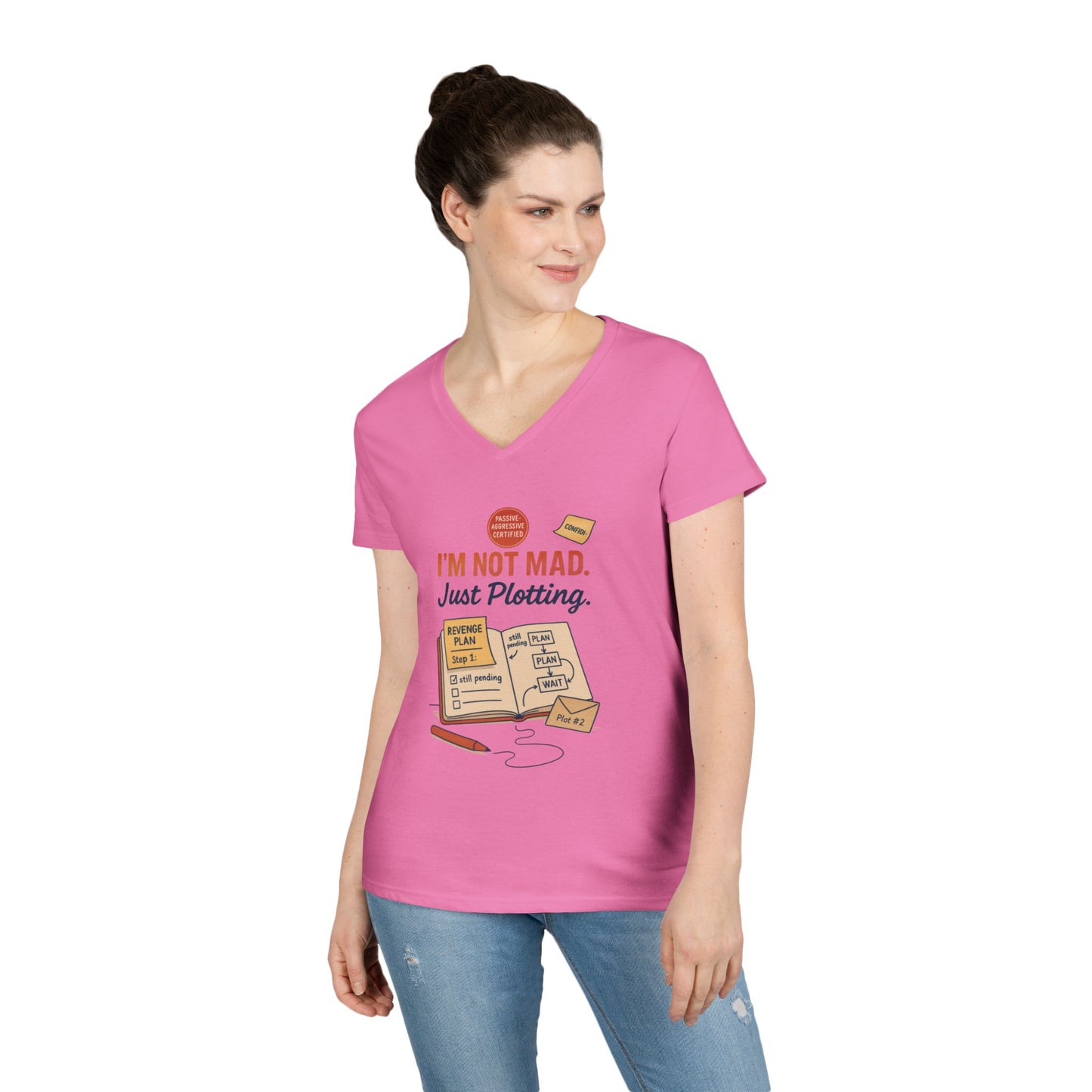 Sarcastic Womens T-Shirt, I'm Not Mad Just Plotting, Funny Passive Aggressive Revenge Tee, Funny Quote Shirt  for Women