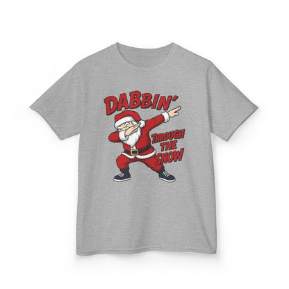 Dabbin Santa Youth Christmas T-Shirt, Funny Holiday Tee for Boys