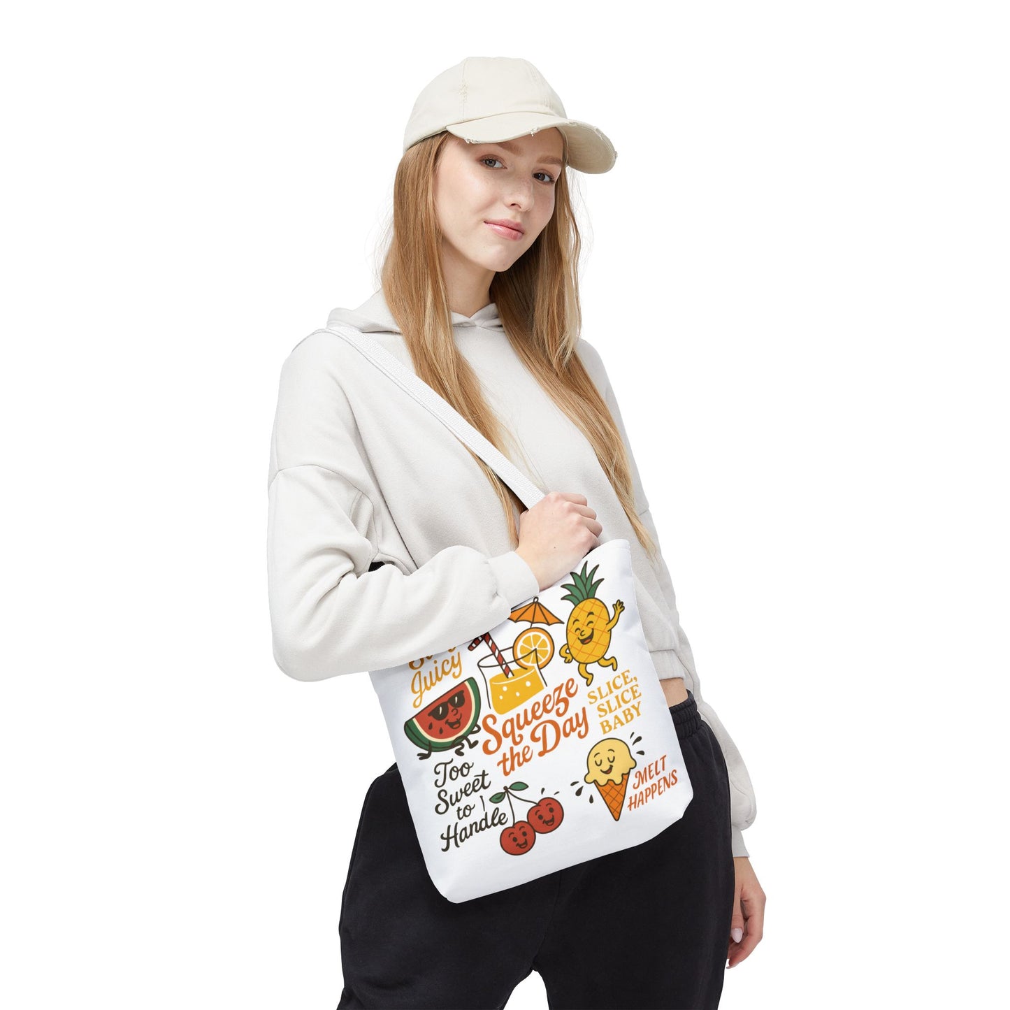 Juicy Summer Tote Bag, Fun Beach Carryall, Perfect for Grocery Shopping, Reusable Market Tote, Cute Gift for Fruit Lovers, Large Tote Bag