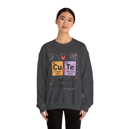 Cute Chemistry Sweatshirt for Women, Periodic Table Sweatshirt, Chemistry Gift for Her, Gift for Science Lovers, Valentine's Day Sweatshirt