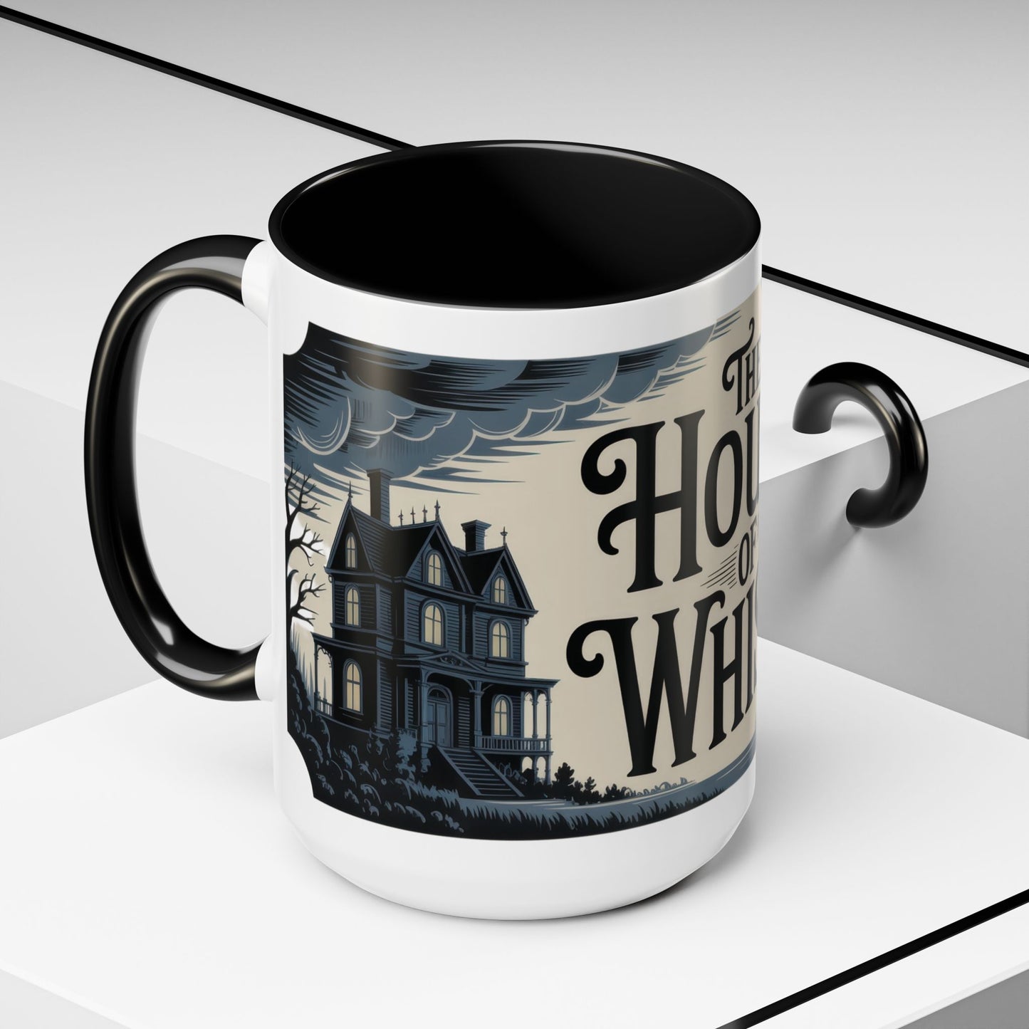 The House of Whispers Mug, Haunted Mansion Gothic Coffee Cup, Spooky Halloween Gift for Horror Lovers, Accent Coffee Mug (11, 15oz)