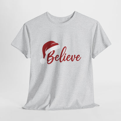 Believe Christmas Women's Shirt, Minimalist Holiday Tee