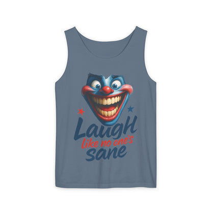 Laugh Out Loud Unisex Tank Top, Funny Graphic Top, Humor Shirt, Summer Apparel, Gift for Clowns, Party Wear