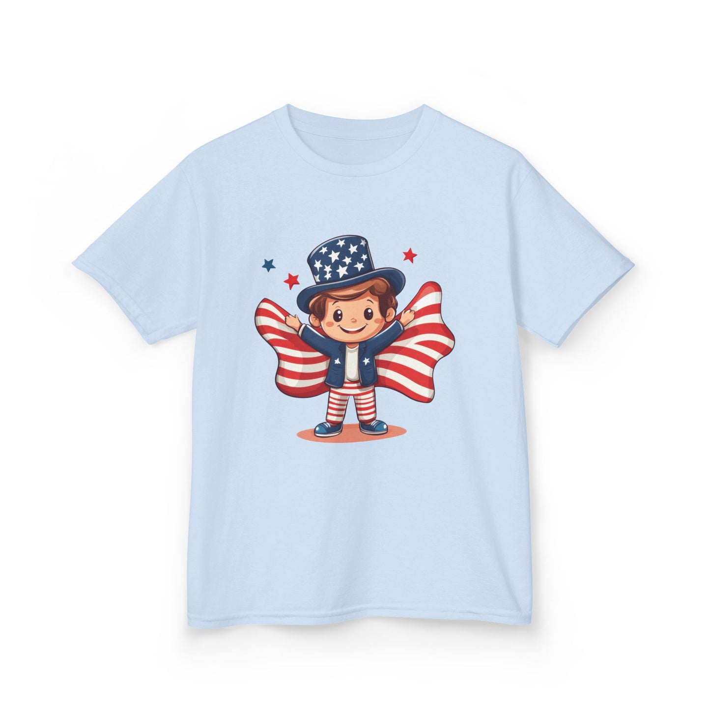 4th of July Kids T-Shirt,Kids  Unisex Patriotic Tee, American Flag Outfit for Boys and Girls, Independence Day Shirt, Cute American Shirt