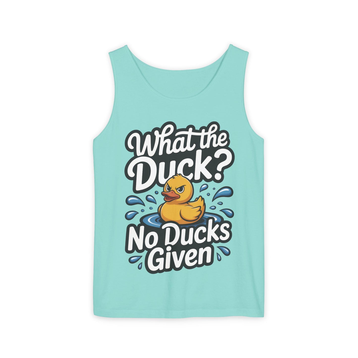 Funny Duck Tank Top for Summer - No Ducks Given Tee - What The Duck Mens T-Shirt - Sarcastic Rubber Duck Graphic, Humor Gift For Him