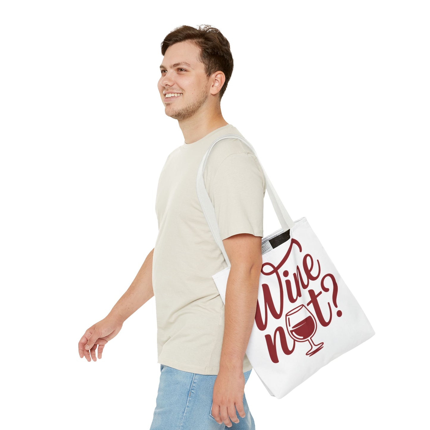 Wine Not? Tote Bag - Fun Wine Lover's Accessory for Parties, Gift for Wine Enthusiasts, Perfect for Grocery or Beach Outings, AOP Design