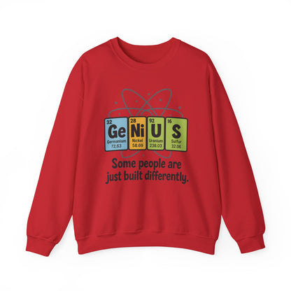 Funny Womens Science Sweatshirt, Genius Periodic Table Pullover, Nerdy Chemistry Gift for Her,  Funny Gift for Nerds, Science Geek Apparel