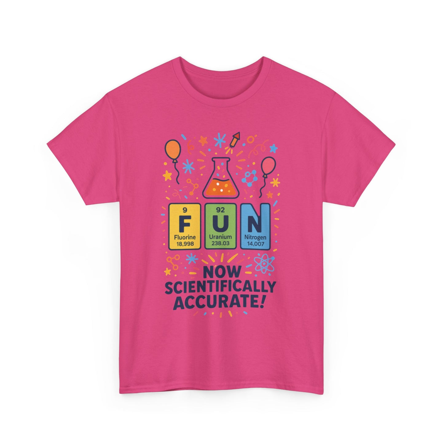 Fun Science Unisex Heavy Cotton Tee, Perfect for STEM Lovers, Gift for Science Teachers, FUN Periodic Table Tee,Nerdy Unisex Shirt