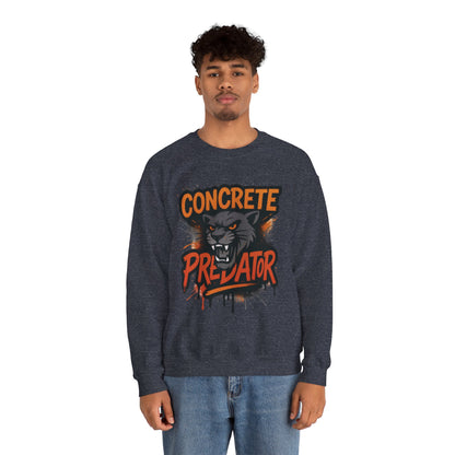 Men's Heavy Blend™ Crewneck Sweatshirt, Concrete Predator Mens Panther Crewneck Sweatshirt