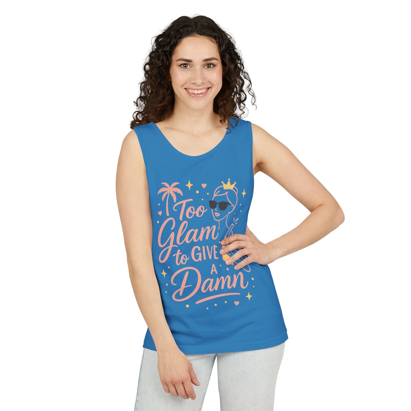 Too Glam to Give a Damn Bridal Party Tank Top, Bachelorette Party Tee, Bridesmaid Wedding Tee, Hen Party Top, Bridal Shower,Bridesmaids Gift