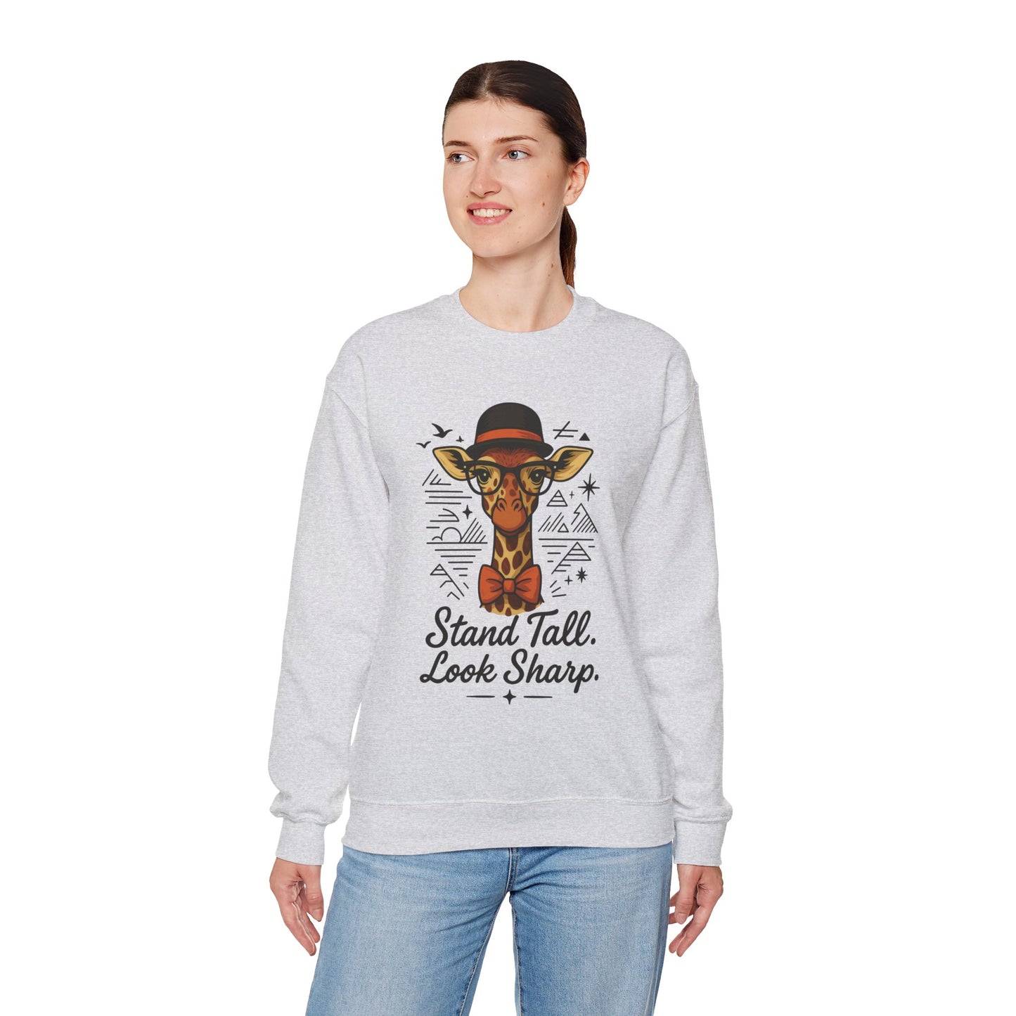 Stylish Giraffe Sweatshirt - Stand Tall, Look Sharp, Unisex Sweater for Animal Lovers, Cozy Gift, Fun Fashion for All Seasons