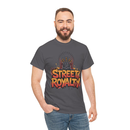 Street Royalty Men's T-Shirt, Graffiti Crown Graphic Tee, Urban Streetwear Top for Skaters and Hip Hop Style