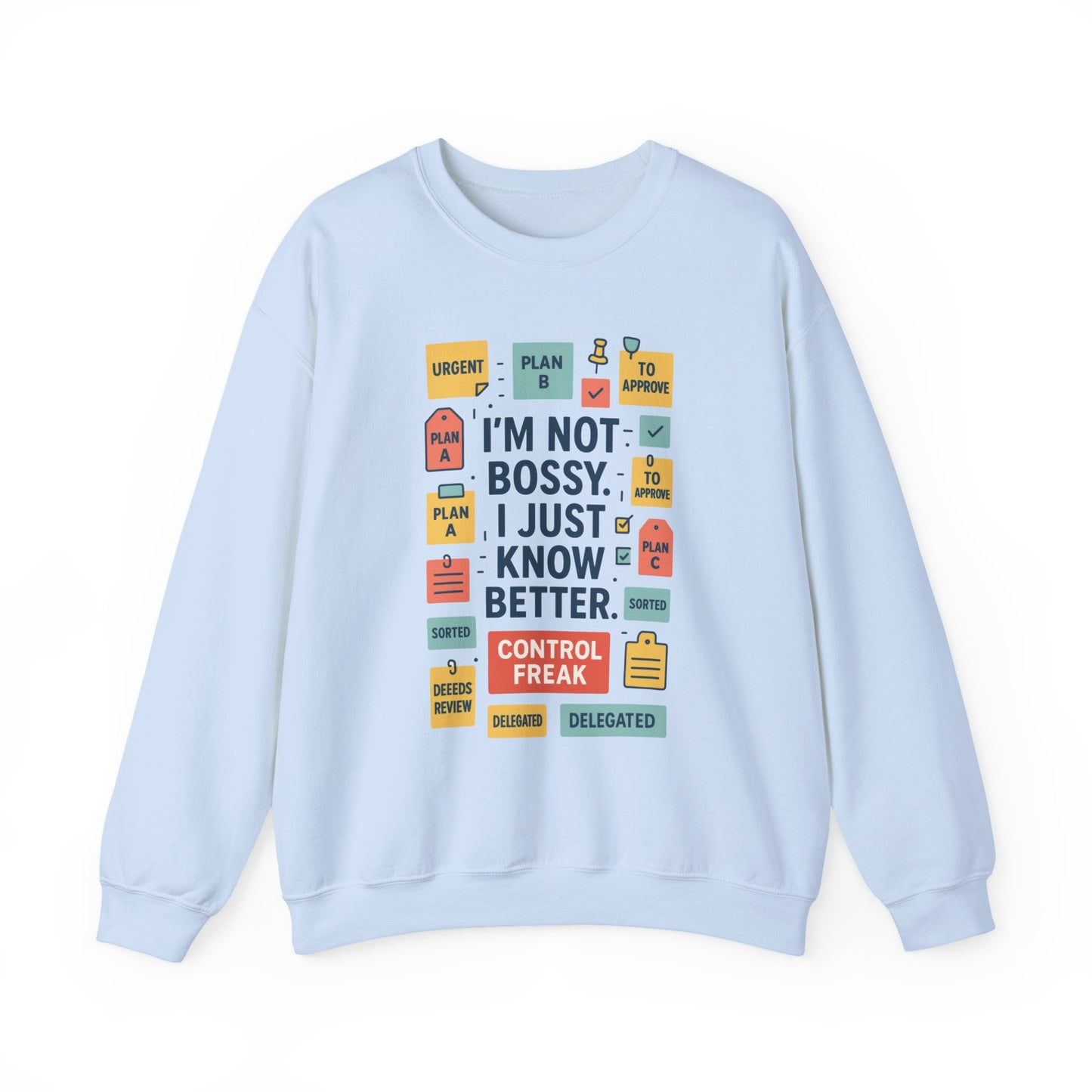 Funny Womens Control Freak Sweatshirt, Bold Sarcastic Quote Pullover, Ideal Gift for Bossy Friends, Funny Womens Sweatshirt
