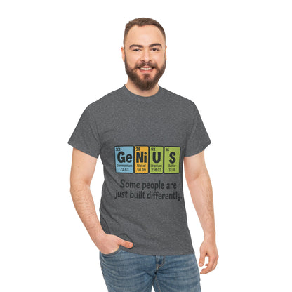 Funny Mens Genius T-Shirt, Periodic Table Nerd Shirt, Science Humor Tee for Smart Guys, Perfect Gift for Science Lovers