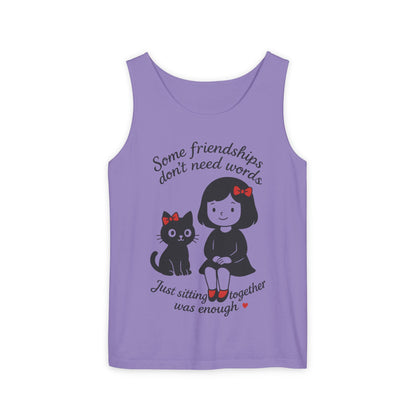 Friendship Tank Top, Cute Cat Lovers Gift, Womens Summer Apparel, Perfect for Casual Outings, Friendship Day, Cat Mom Tees