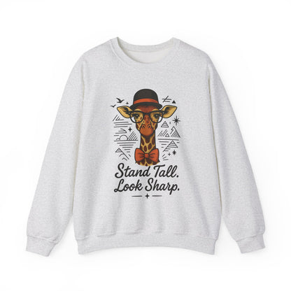 Stylish Giraffe Sweatshirt - Stand Tall, Look Sharp, Unisex Sweater for Animal Lovers, Cozy Gift, Fun Fashion for All Seasons