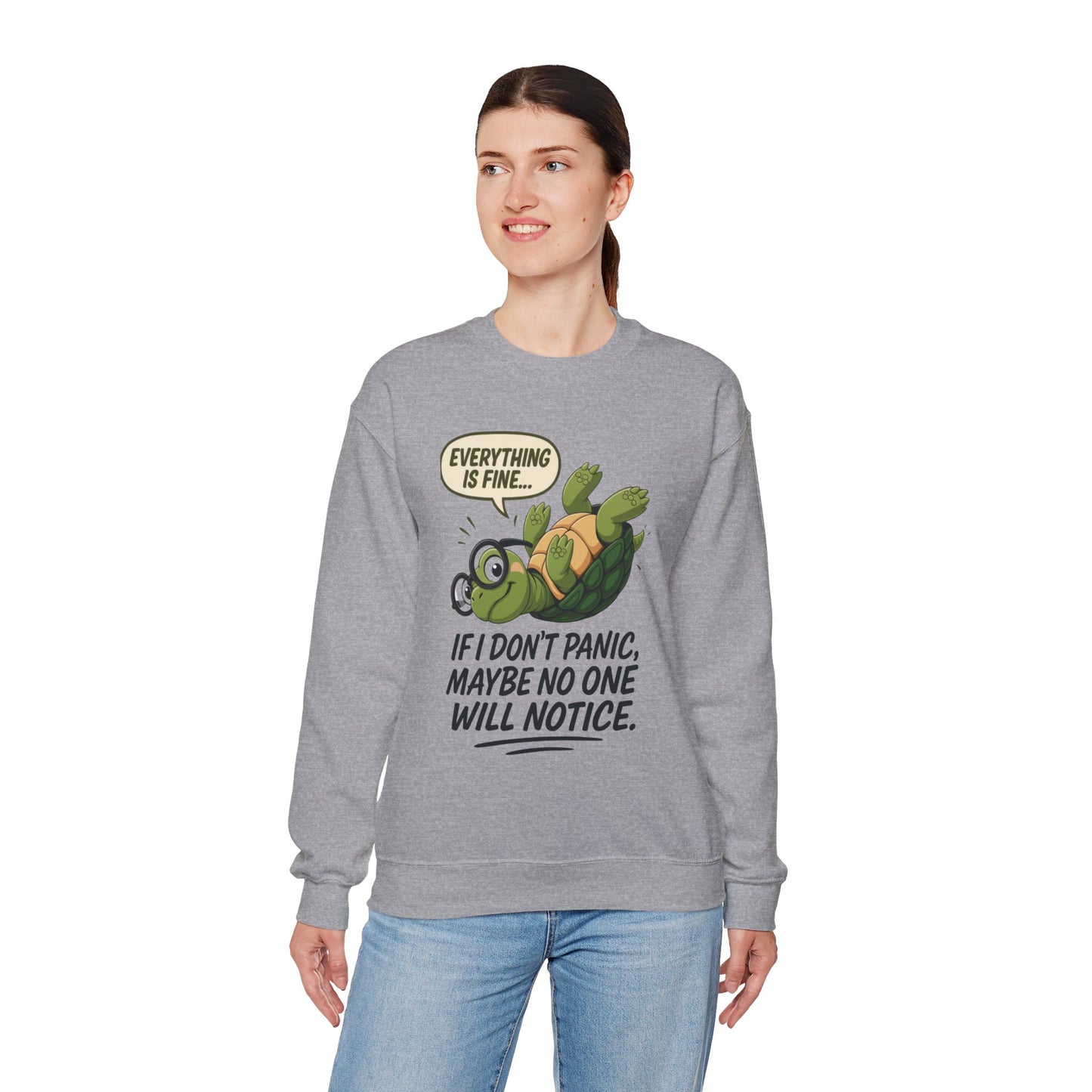 Casual Humor Unisex Sweatshirt, Perfect Gift for Anxiety Relief, Social Anxiety Joke, Quirky Graphic Sweatshirt, Introvert Humor Gift
