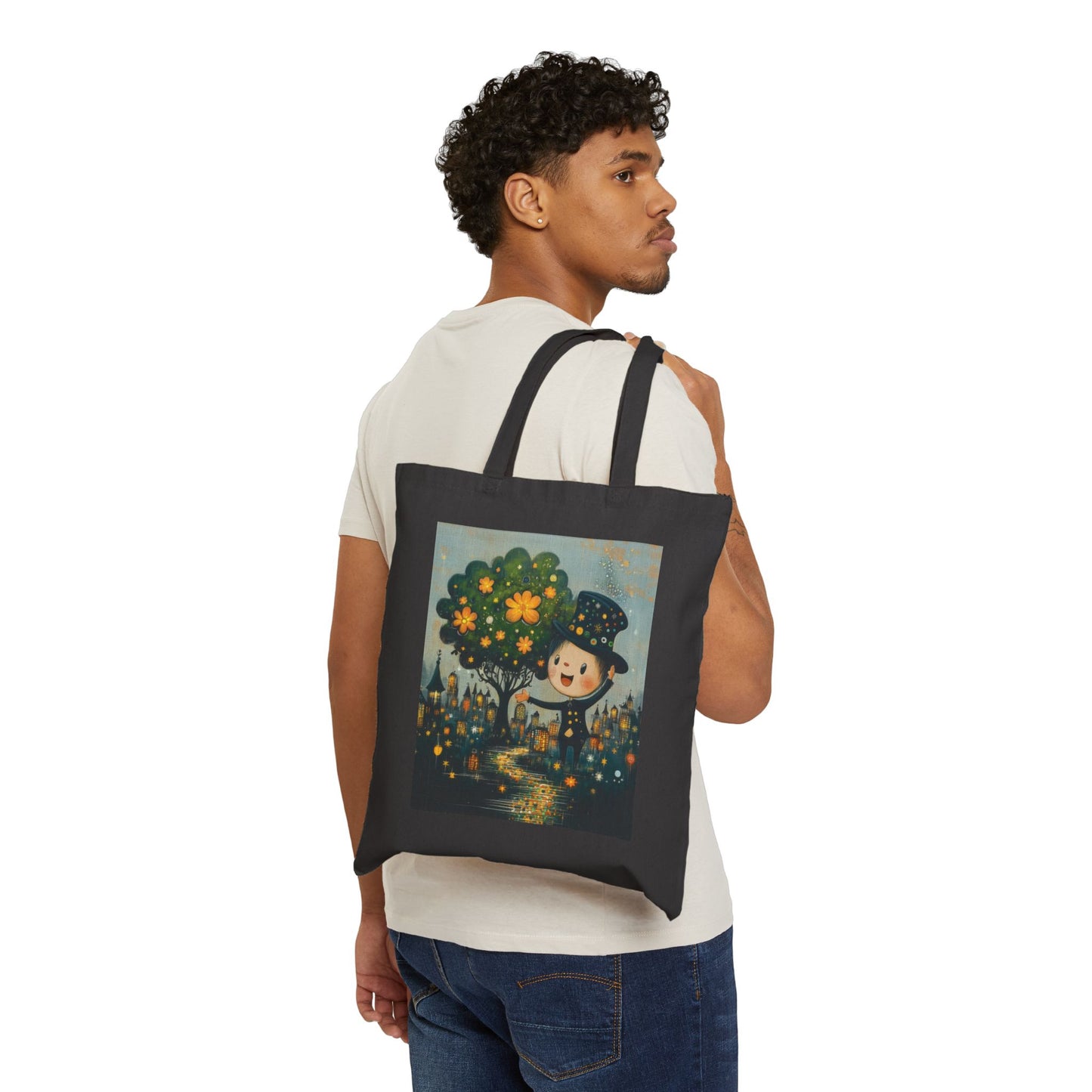 Eco-Friendly Cotton Canvas Tote Bag, Cute Gift for Nature Lovers, Beach Bag, Shopping Tote, Earth Day Accessory, Reusable Bag