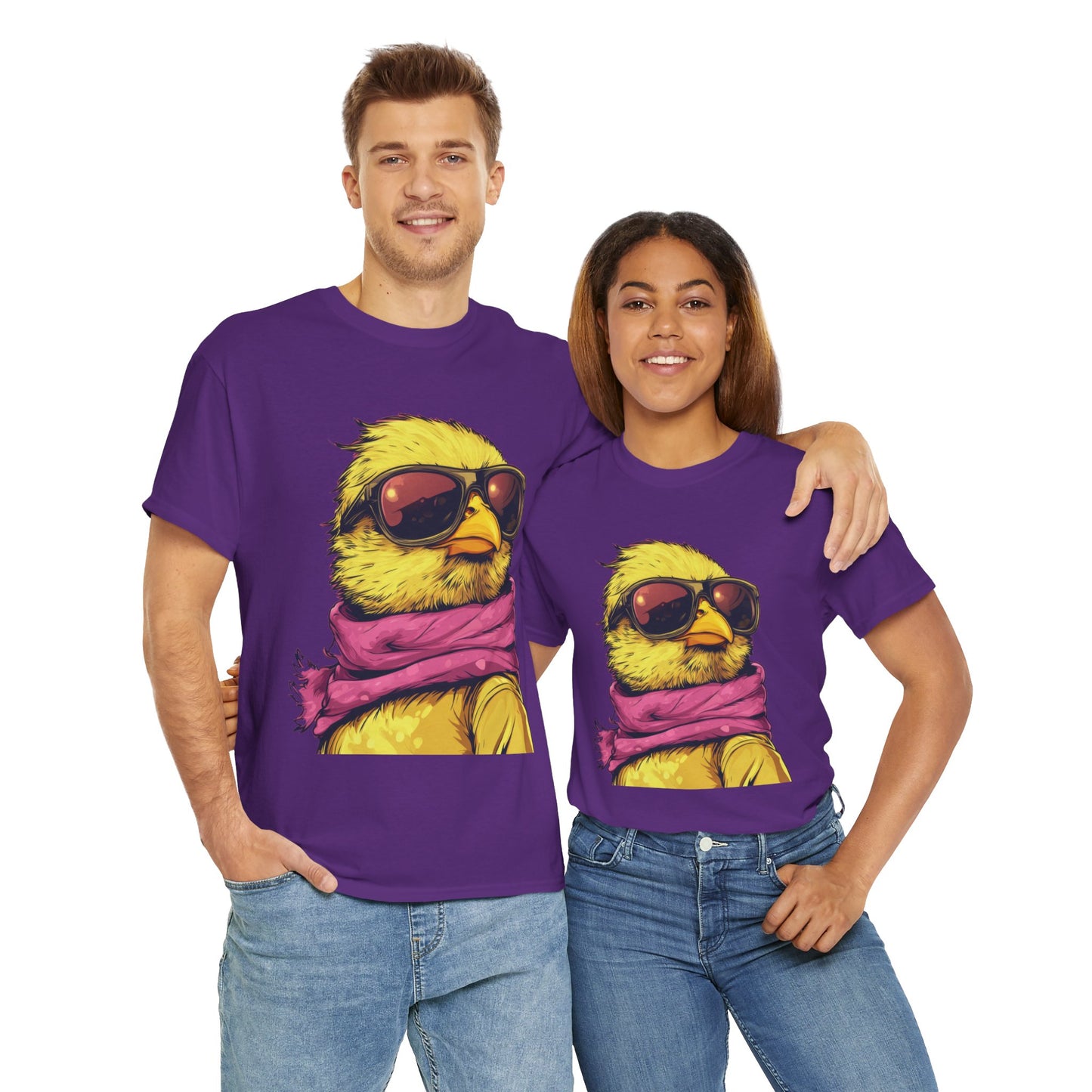 Chic Cool Chick T-Shirt, Unisex Heavy Tee, Funny Animal Tee, Trend Chick Graphic T-Shirt Gift