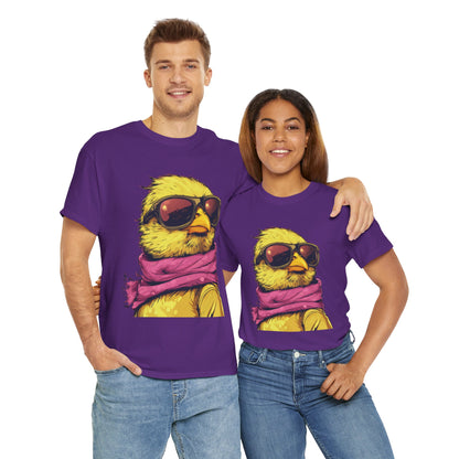Chic Cool Chick T-Shirt, Unisex Heavy Tee, Funny Animal Tee, Trend Chick Graphic T-Shirt Gift
