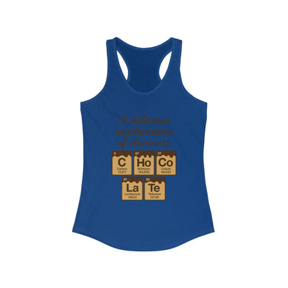 Chemical Elements Racerback Tank, Cute Exercise Top, Gym Shirt, Science Gift, Women's Workout Clothing