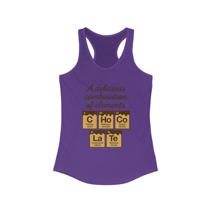 Chemical Elements Racerback Tank, Cute Exercise Top, Gym Shirt, Science Gift, Women's Workout Clothing