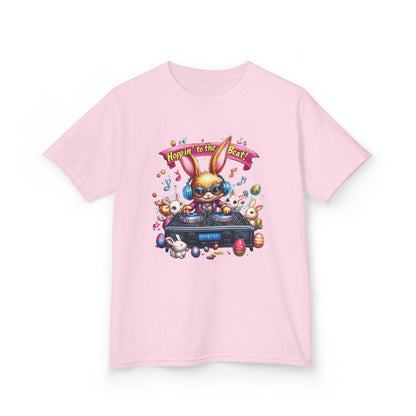 Kids Easter DJ Bunny T-Shirt Fun - Music Themed Spring Tee, Hoppin to the Beat Design, Colorful Holiday Shirt for Boys and Girls