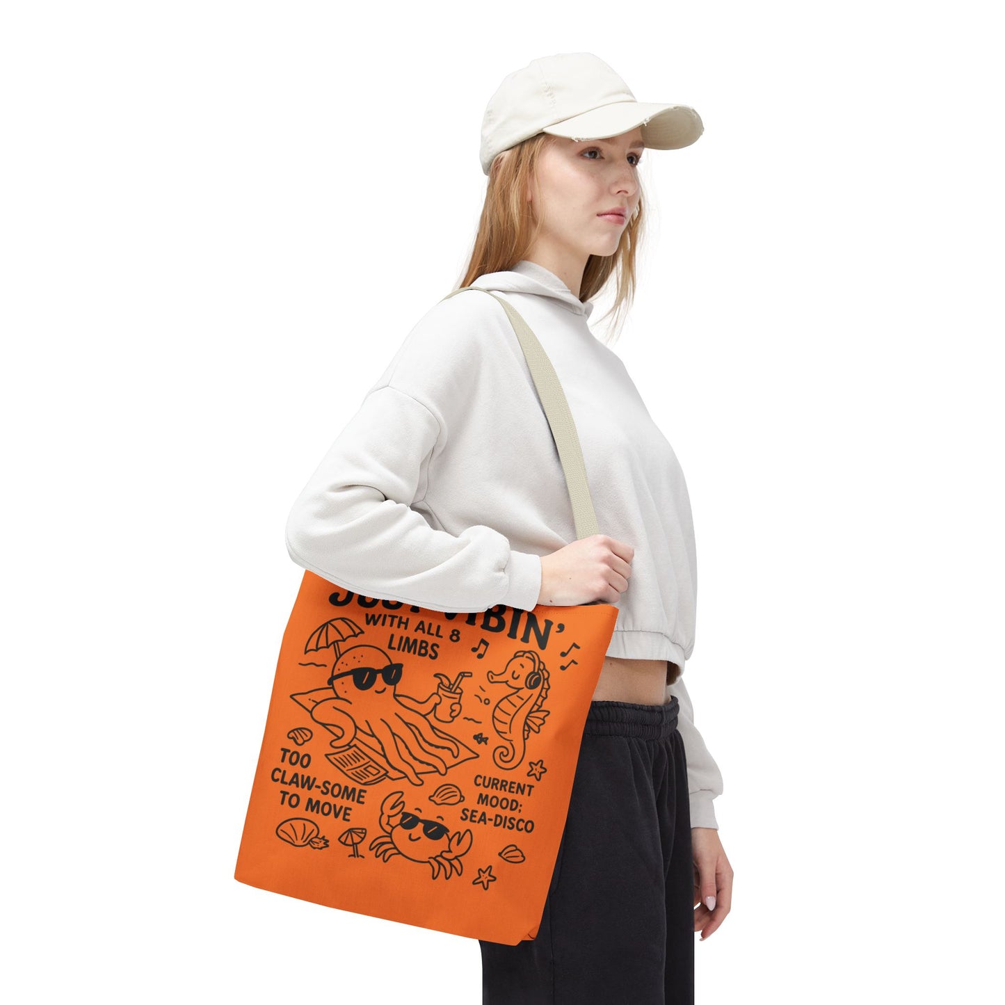 Fun Sea-Themed Tote Bag, Beach Accessories, Summer Vibes, Gift for Ocean Lovers, Reusable Shopping Bag, Cute Beach Tote