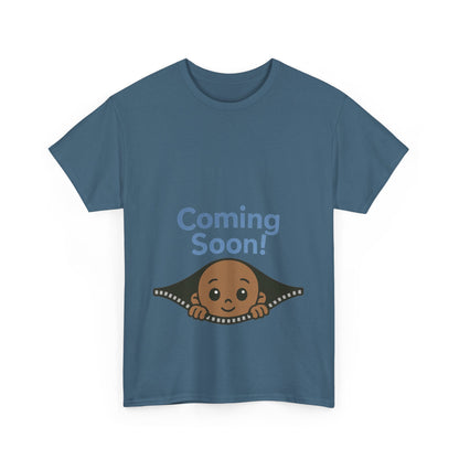 Coming Soon Maternity  Tee, Cute Baby Boy Pregnancy Announcement Tee, Funny Expecting Mom Gift, Gender Reveal Tee, Baby Shower Top